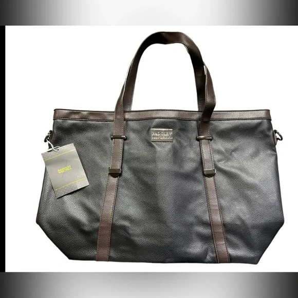 BADGLEY MISCHKA Pebble Vegan Leather Tote Weekender Travel Bag NWT - www.joarbit.com BADGLEY MISCHKA Pebble Vegan Leather Tote Weekender Travel Bag NWT - www.joarbit.com